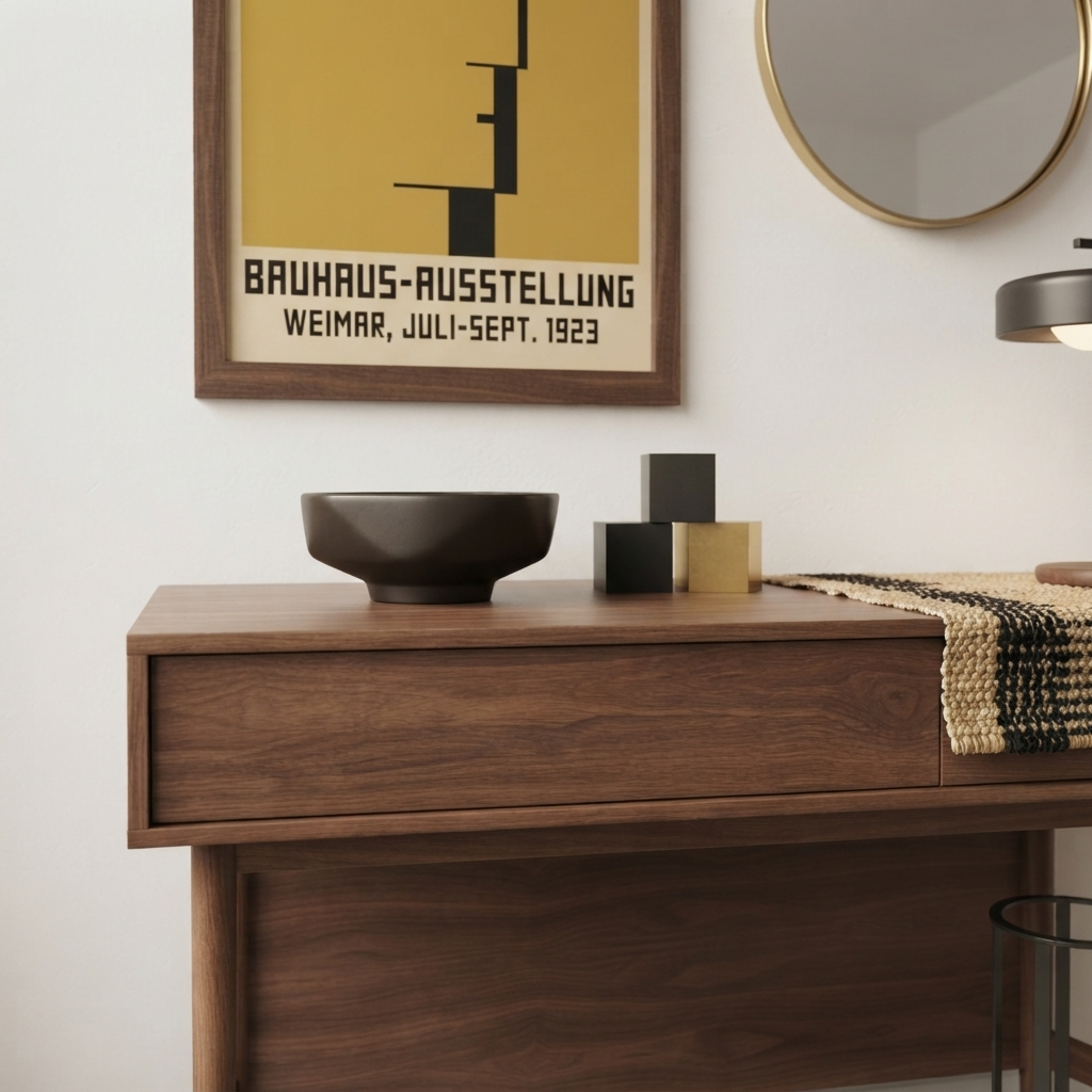 Minimalist geometric Bauhaus exhibition art print