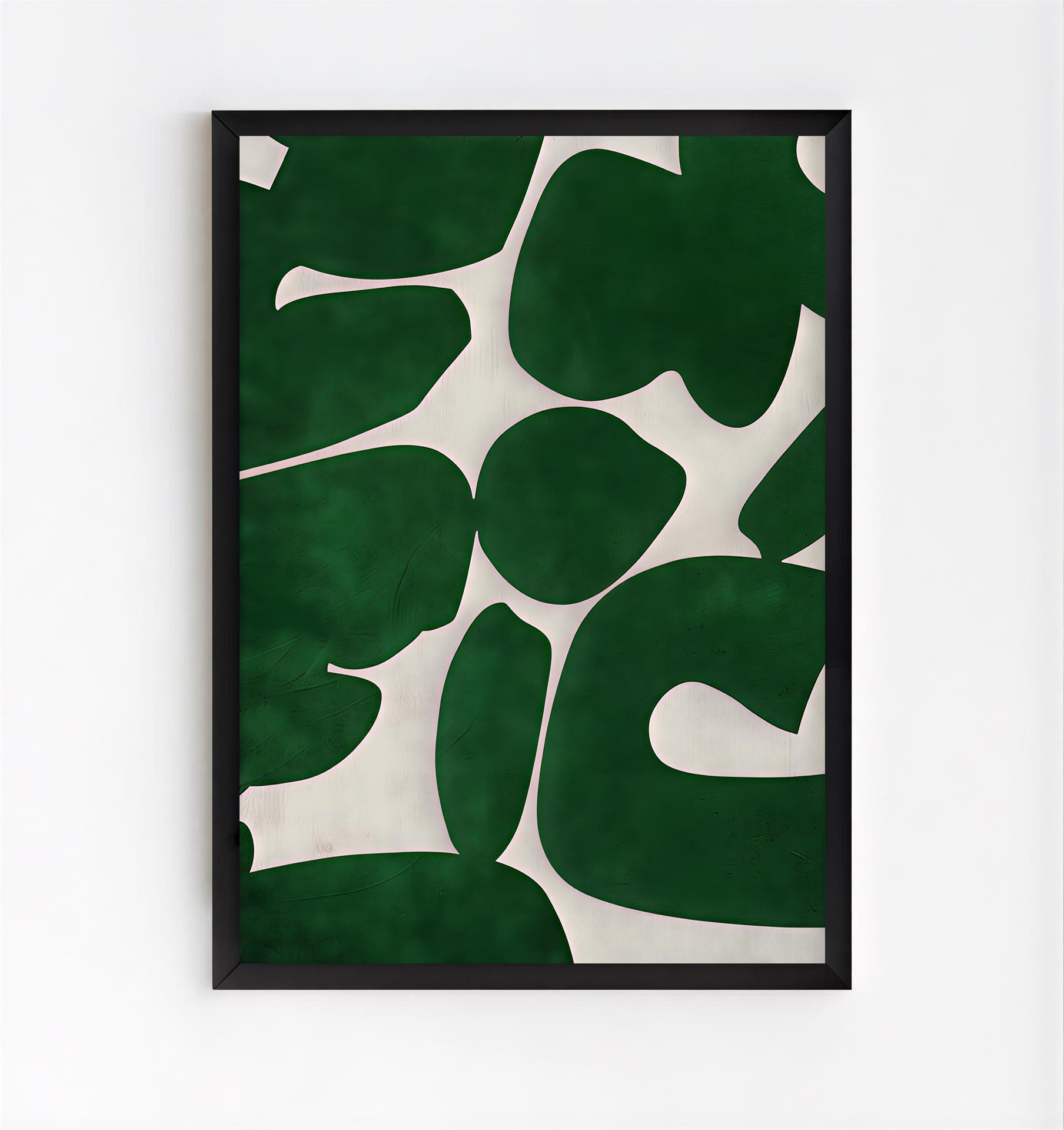 Green abstract wall art print