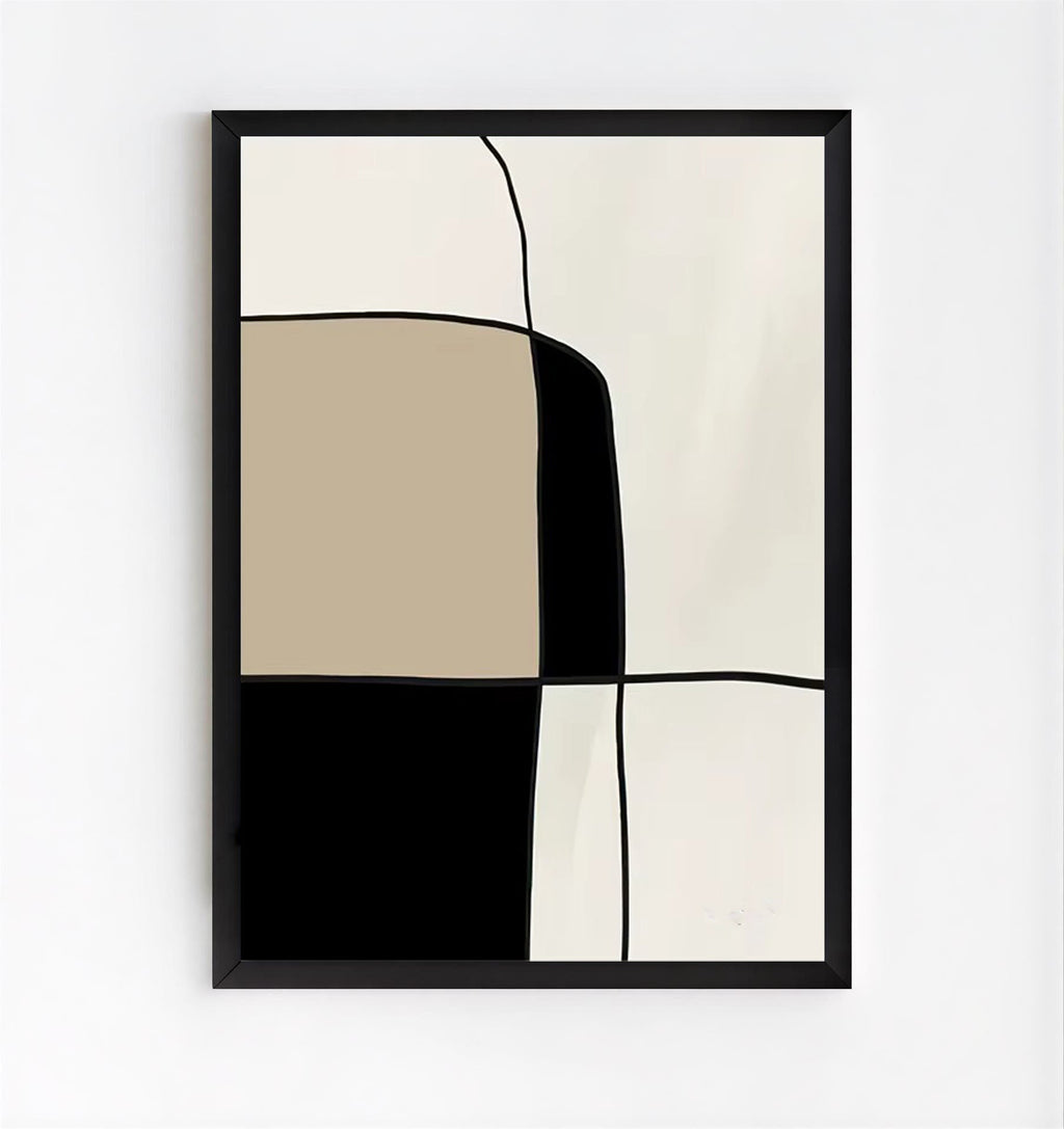 Neutral abstract wall art print