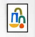 Colorful Minimalist Abstract Wall Art Print