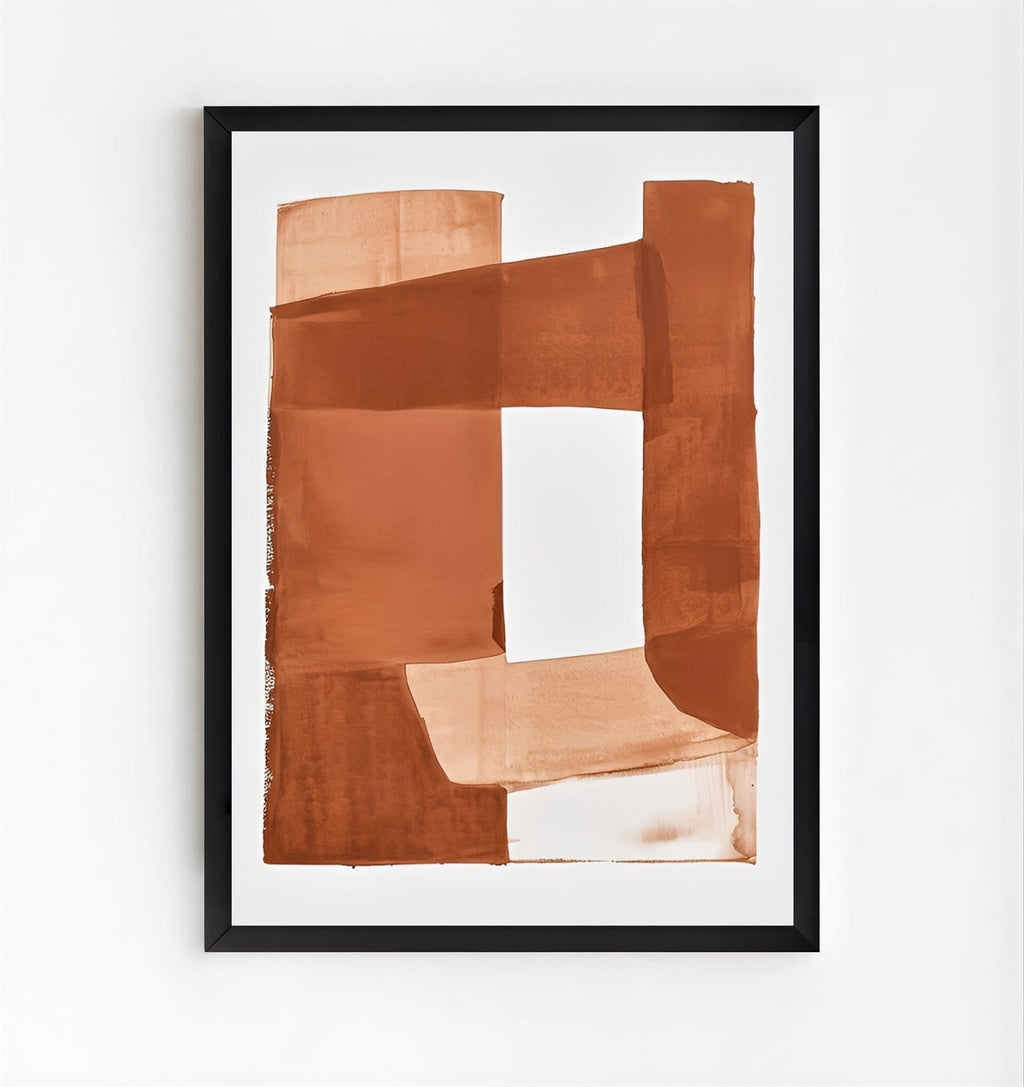 Abstract earth tone wall art print