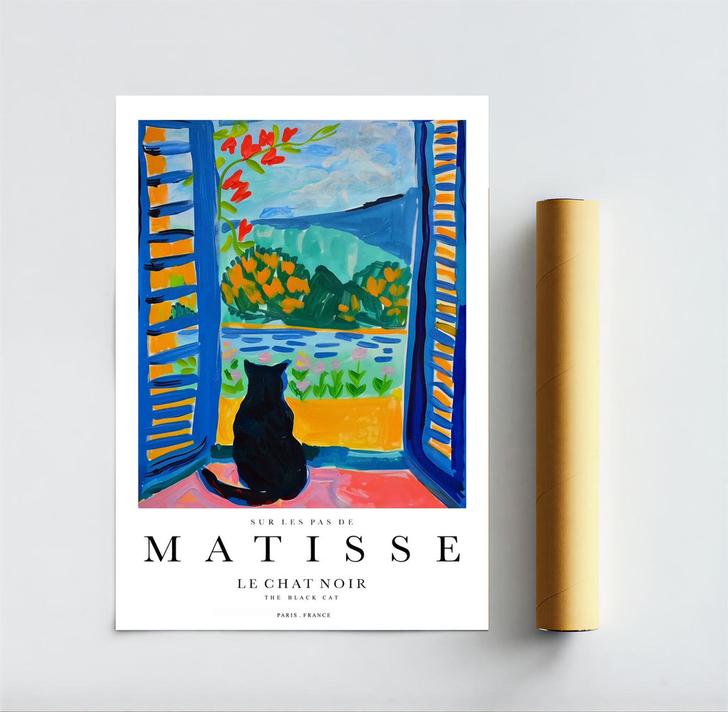Matisse Inspired Cat Art Print