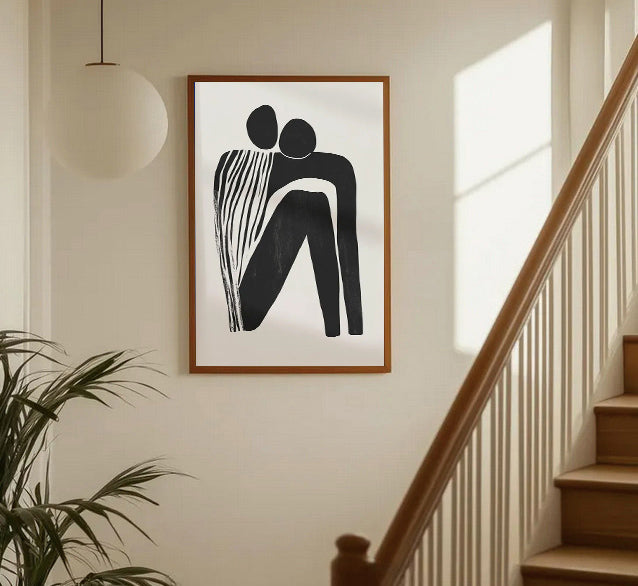 Minimalist Abstract Figure Wall Art Print