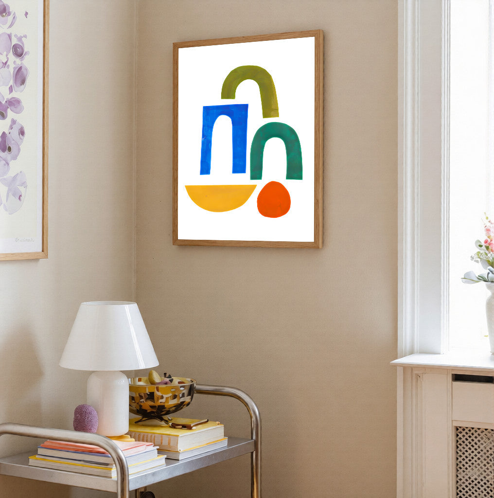 Colorful Minimalist Abstract Wall Art Print
