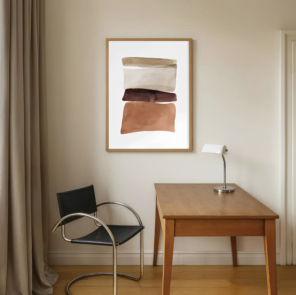 Abstract Wall Art Print in Neutral Tones