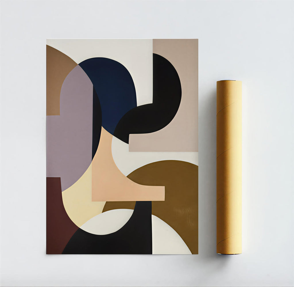 Abstract geometric shapes art print