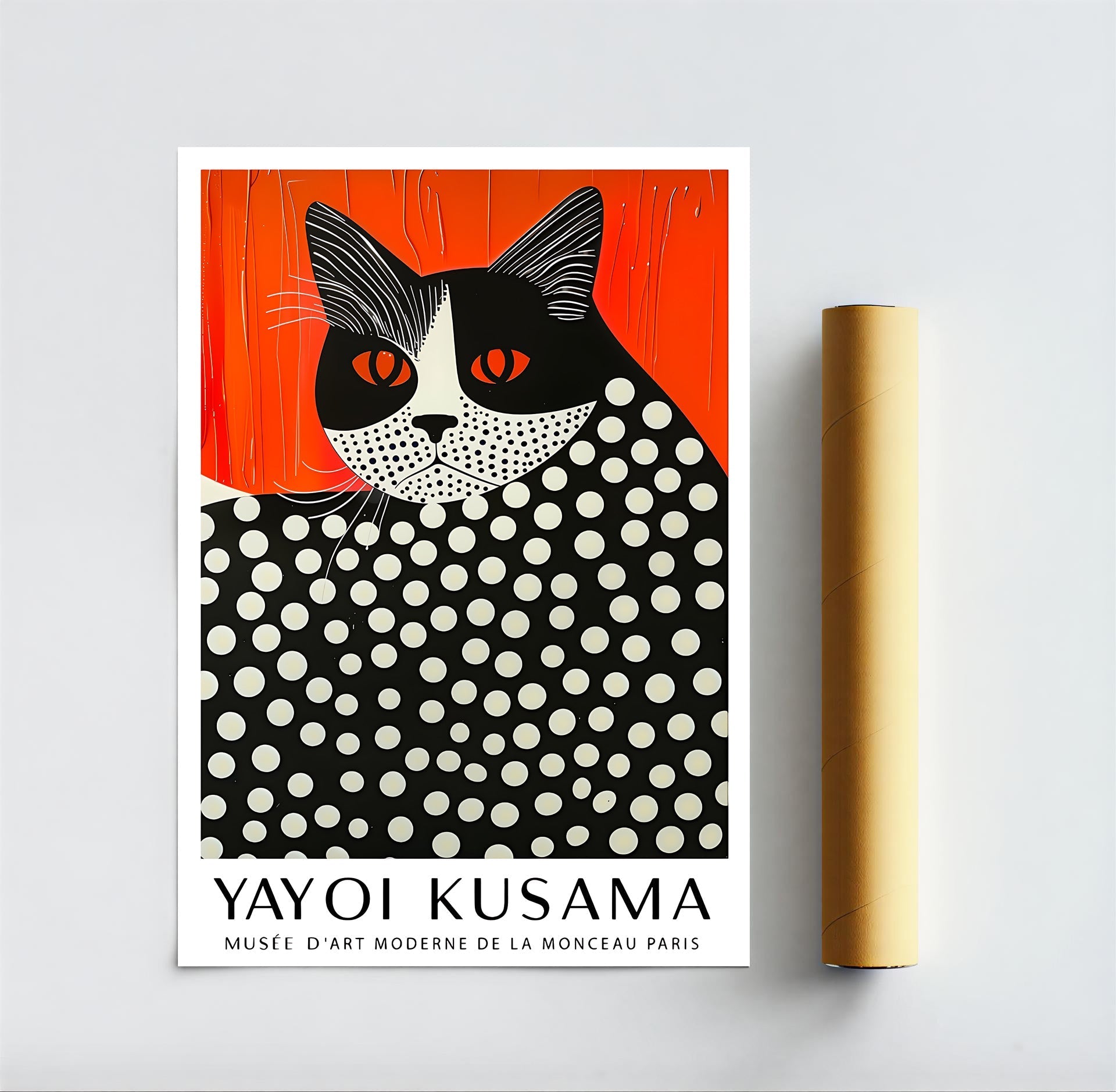 Ploka Dot Cat Print