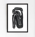 Abstract Minimalist Black Line Art Print