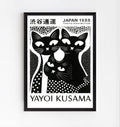 Black and white cat art print