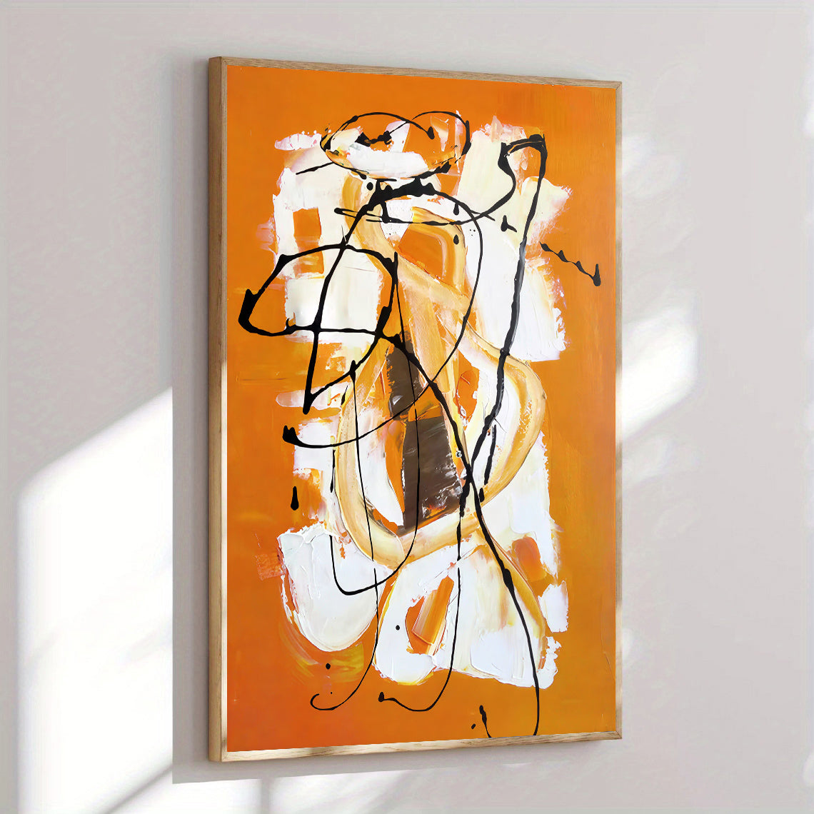 Abstract orange wall art print