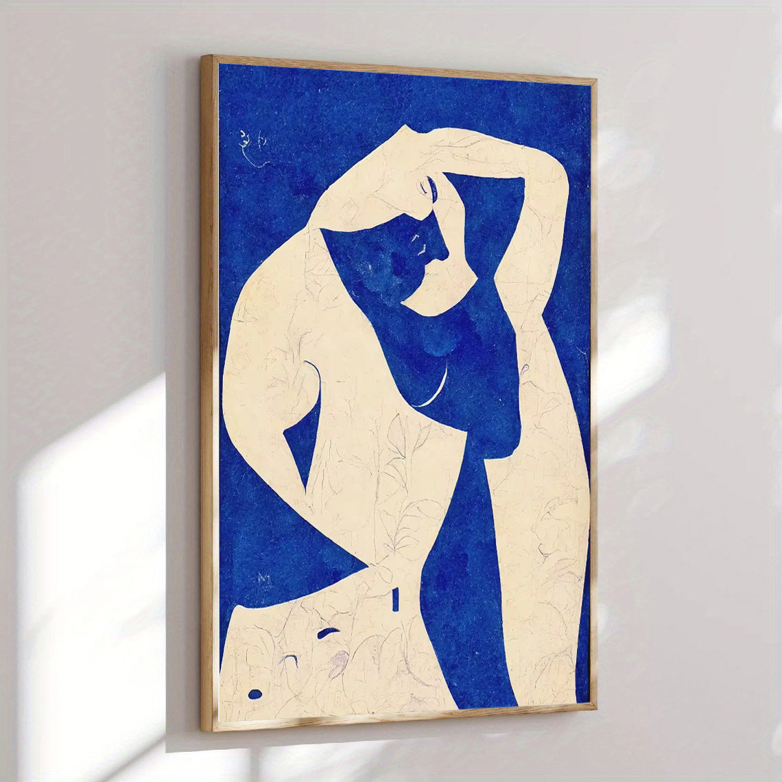 Abstract Blue Nude Wall Art Print