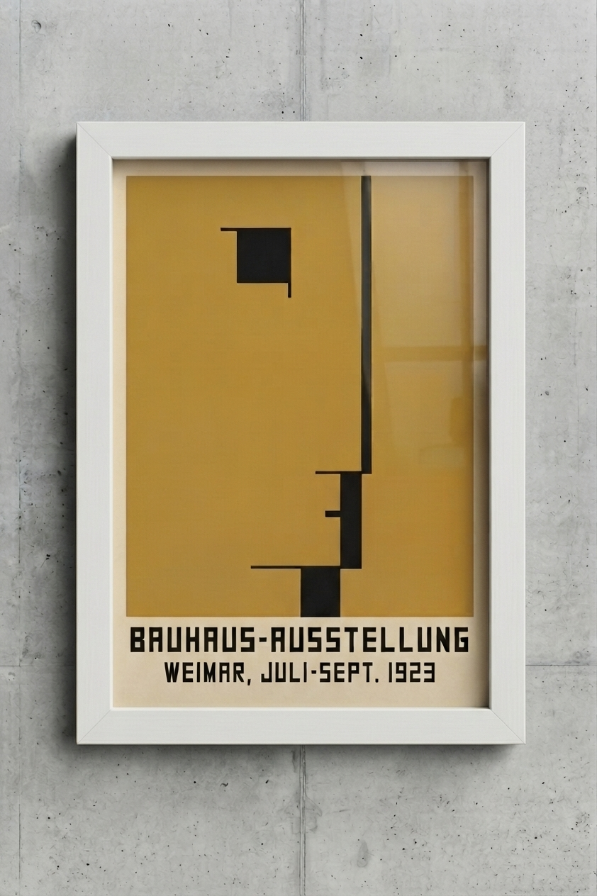 Minimalist geometric Bauhaus exhibition art print