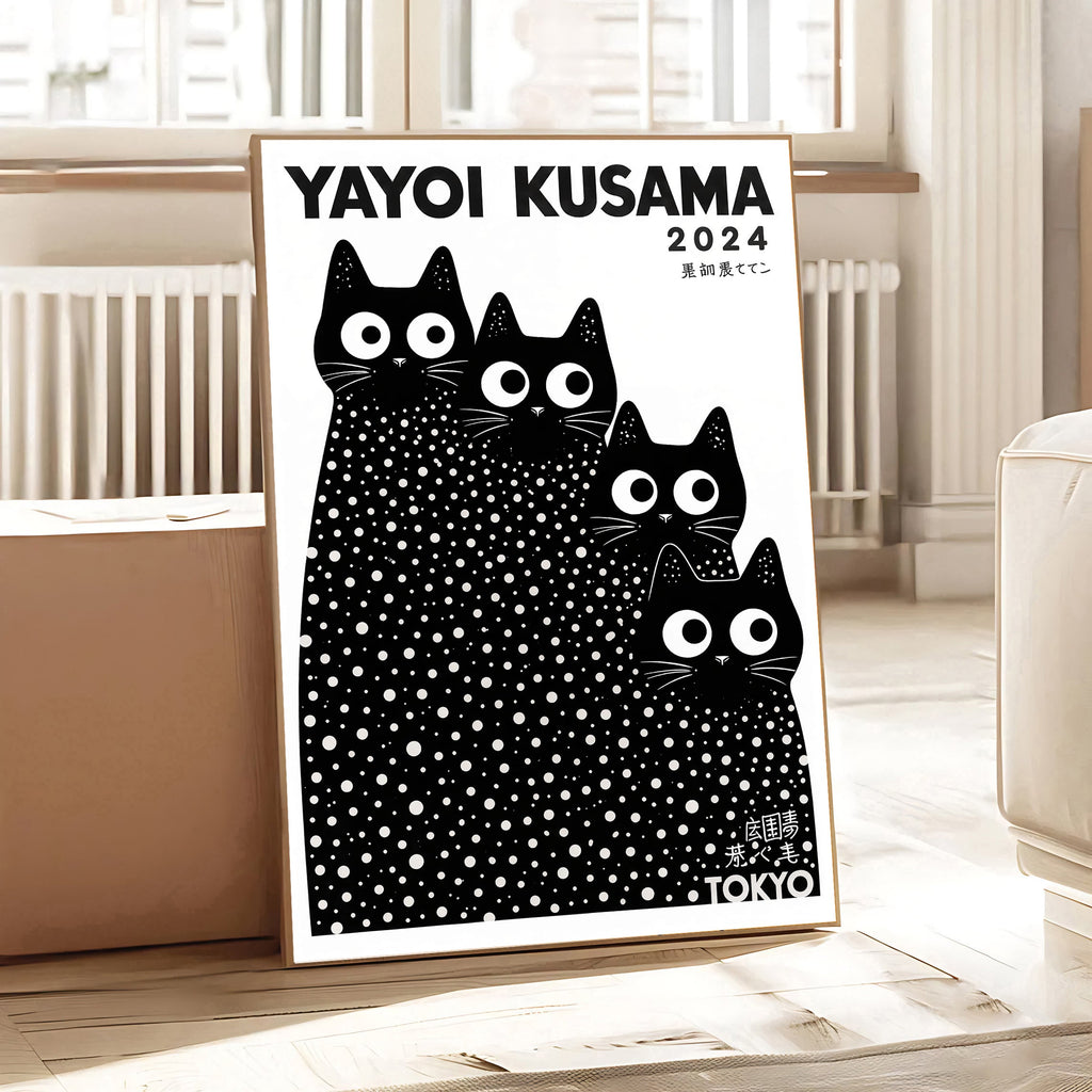 Yayoi Kusama Cats Prints Yayoi Kusama Cats Print