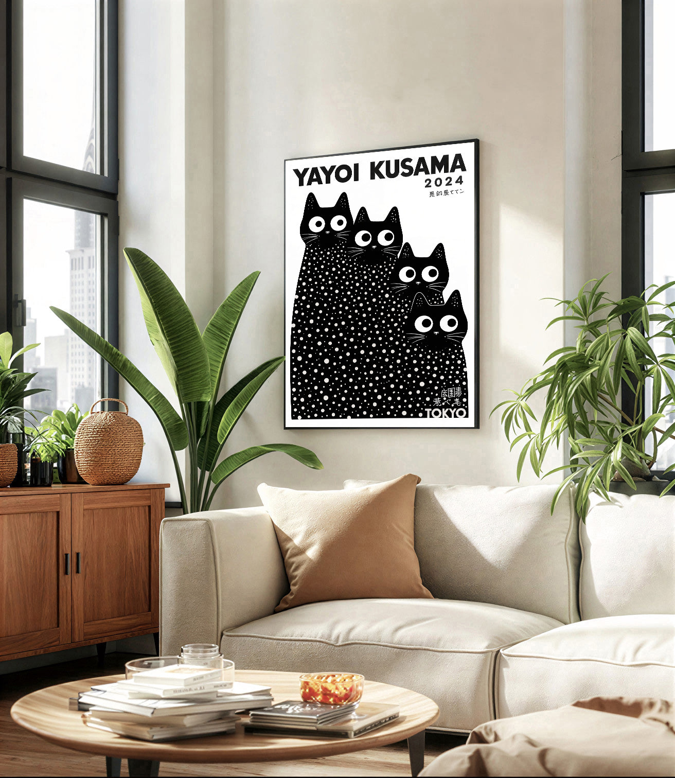 Yayoi Kusama Cats Prints Yayoi Kusama Cats Print