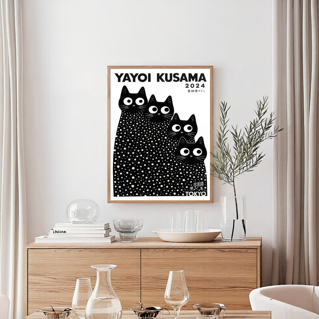 Yayoi Kusama Cats Prints Yayoi Kusama Cats Print