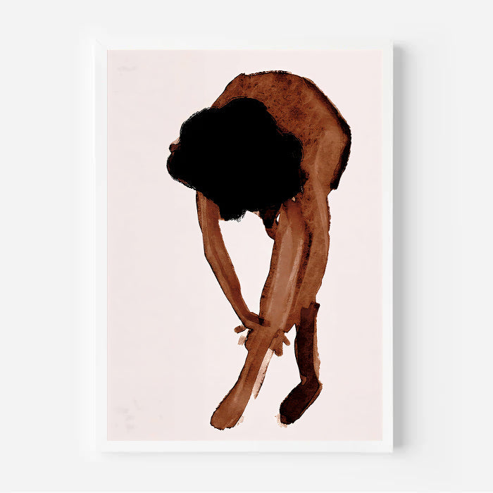 Abstract watercolor figure wall art print