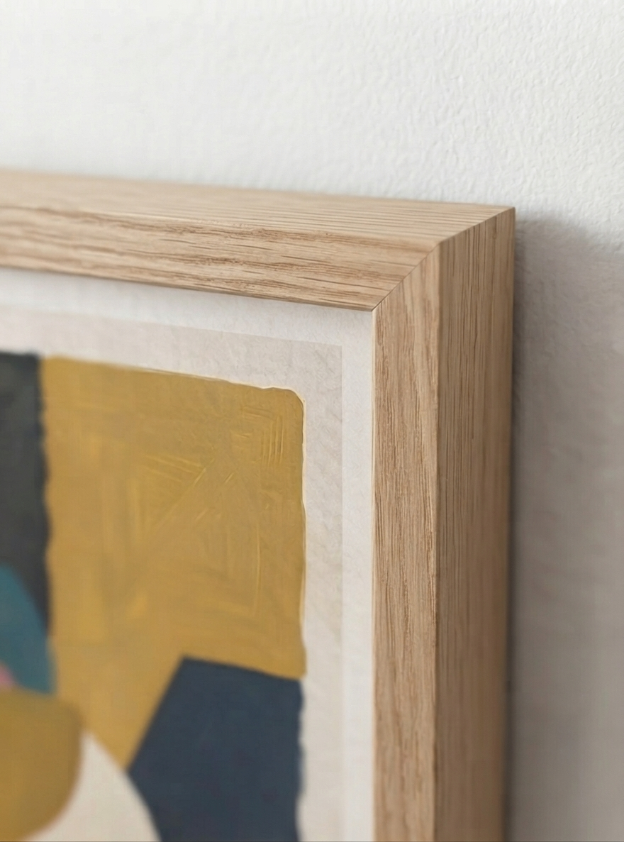 Mid-Century Modern Geometric Cat Acrylic Poster