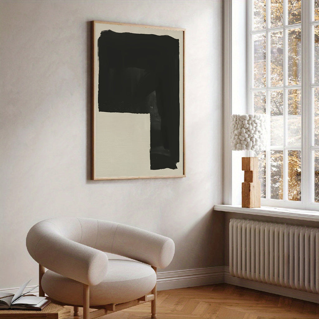 Modern black minimalist abstract wall art print