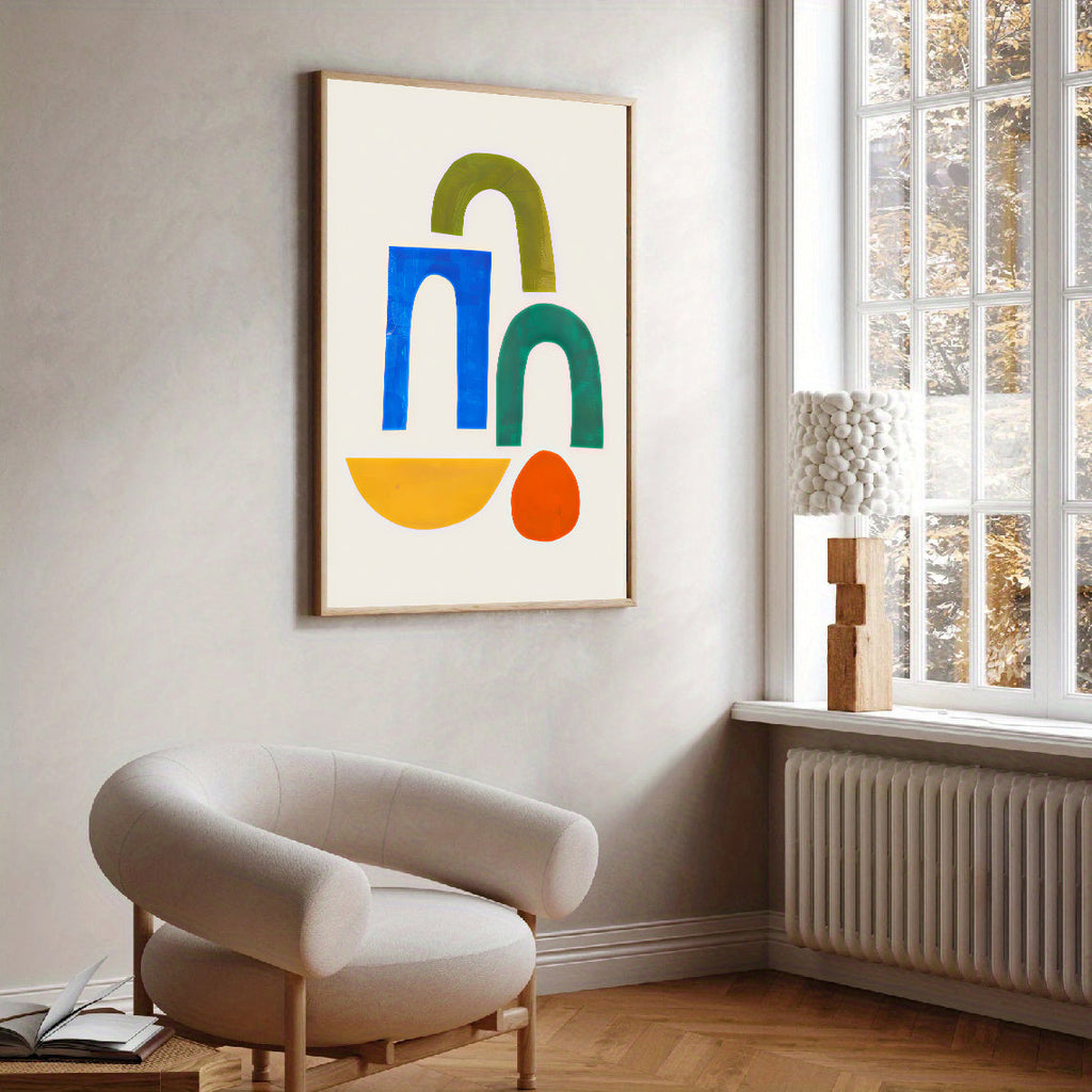 Colorful Minimalist Abstract Wall Art Print