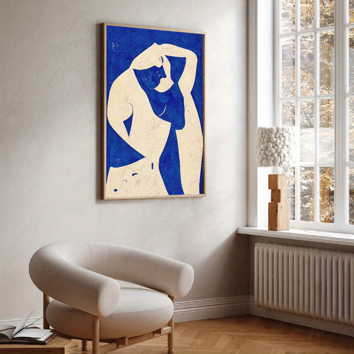 Abstract Blue Nude Wall Art Print