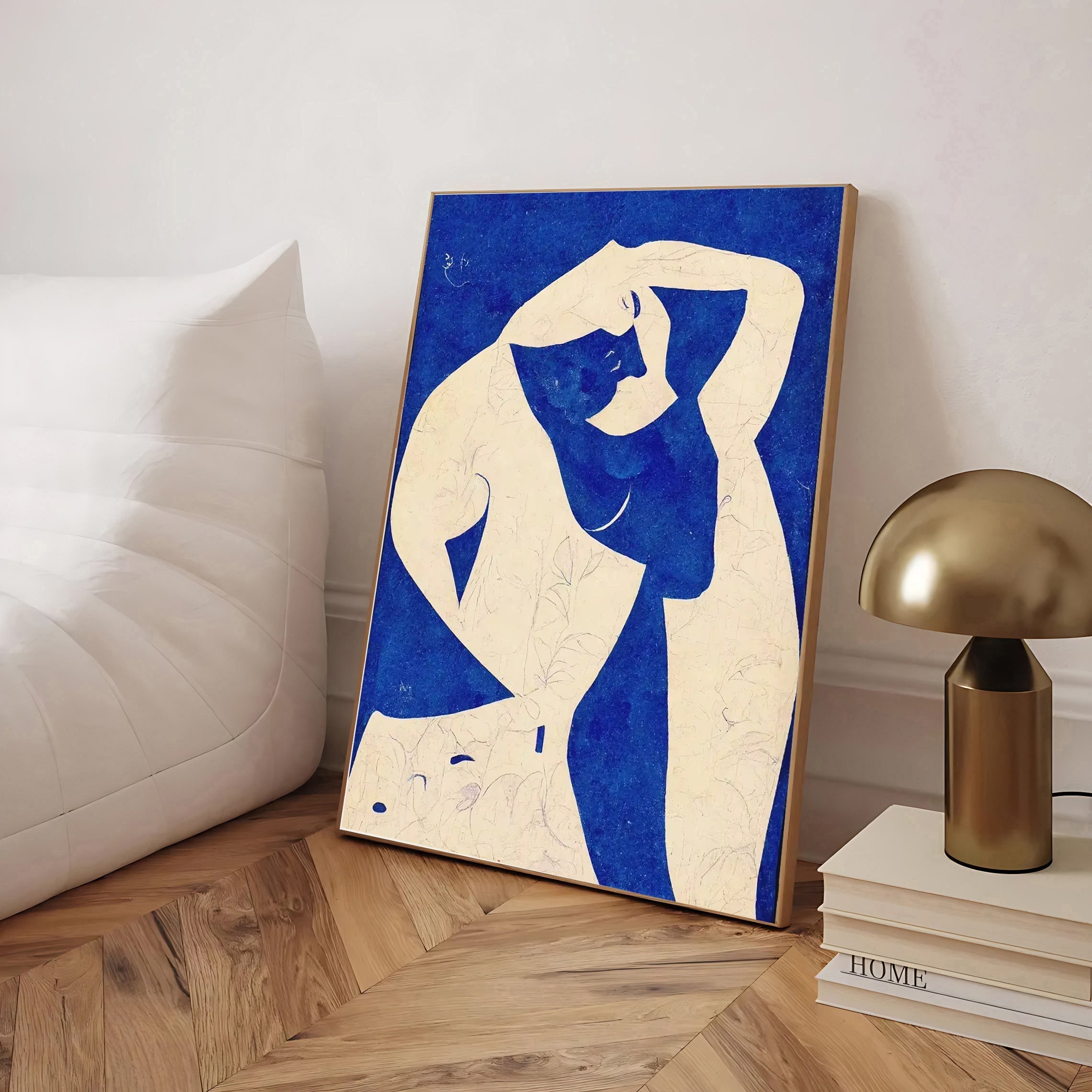 Abstract Blue Nude Wall Art Print