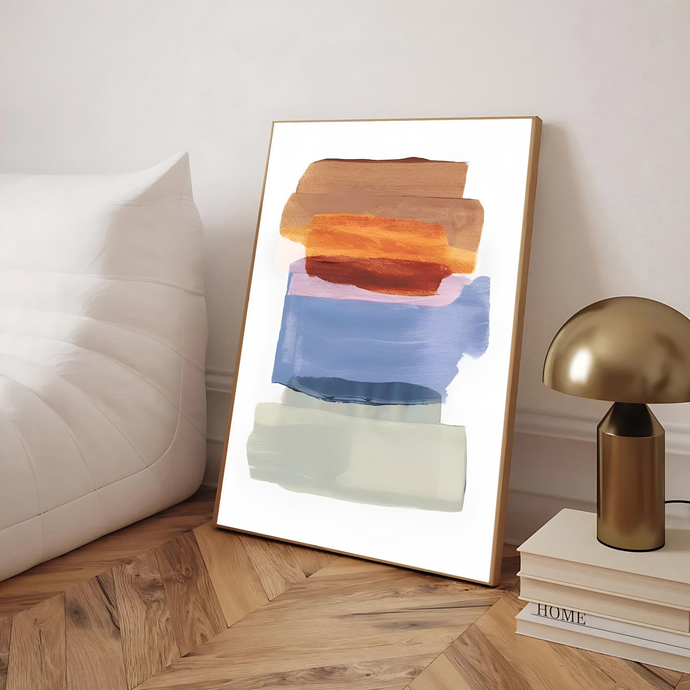 Abstract color block wall art print