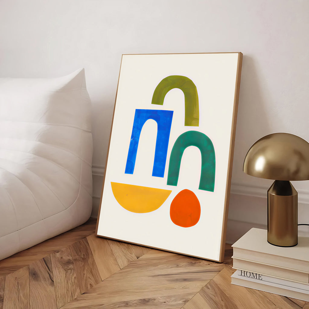 Colorful Minimalist Abstract Wall Art Print