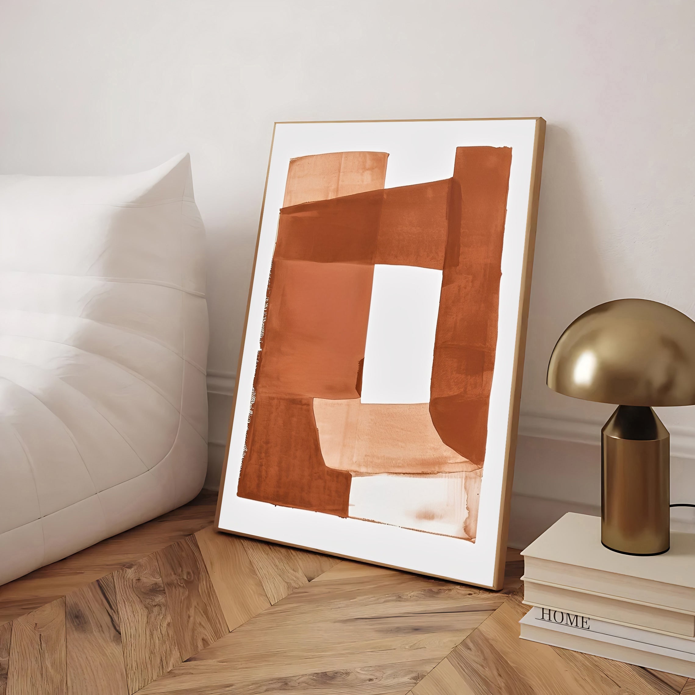 Abstract earth tone wall art print