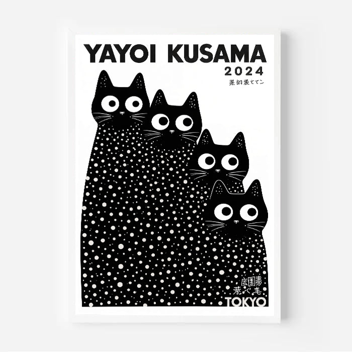 Yayoi Kusama Cats Prints Yayoi Kusama Cats Print