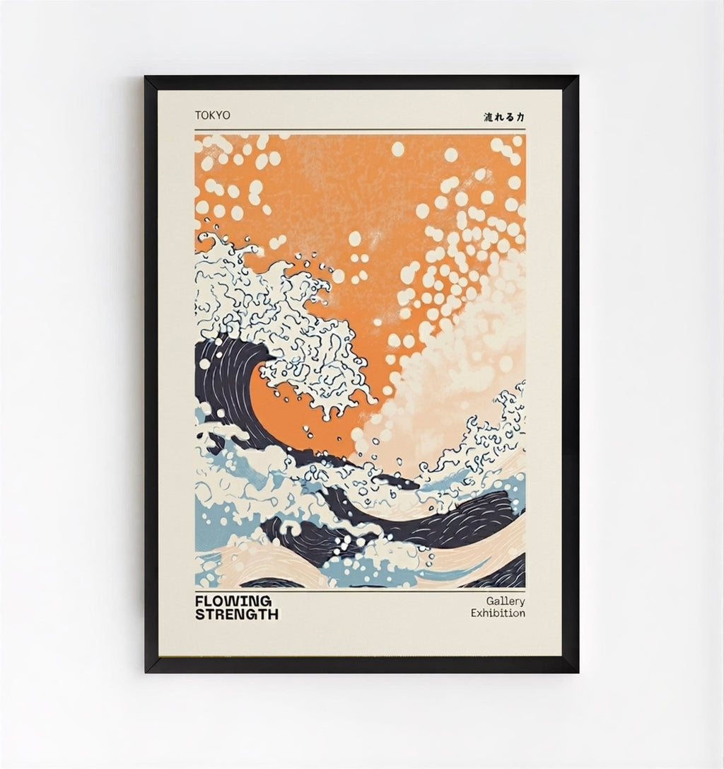 Japanese Wave Print – Tokyo Gallery Exhibition Wave Poster