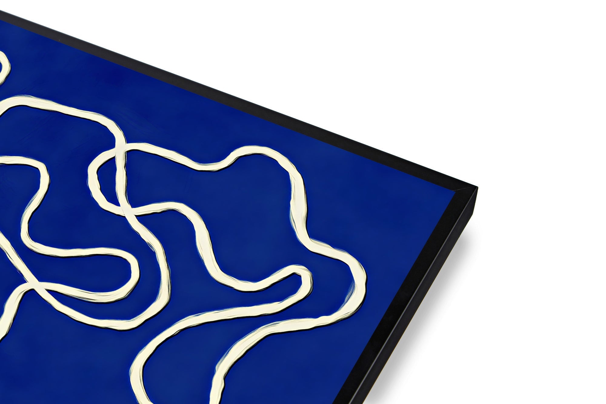 Blue abstract wall art print