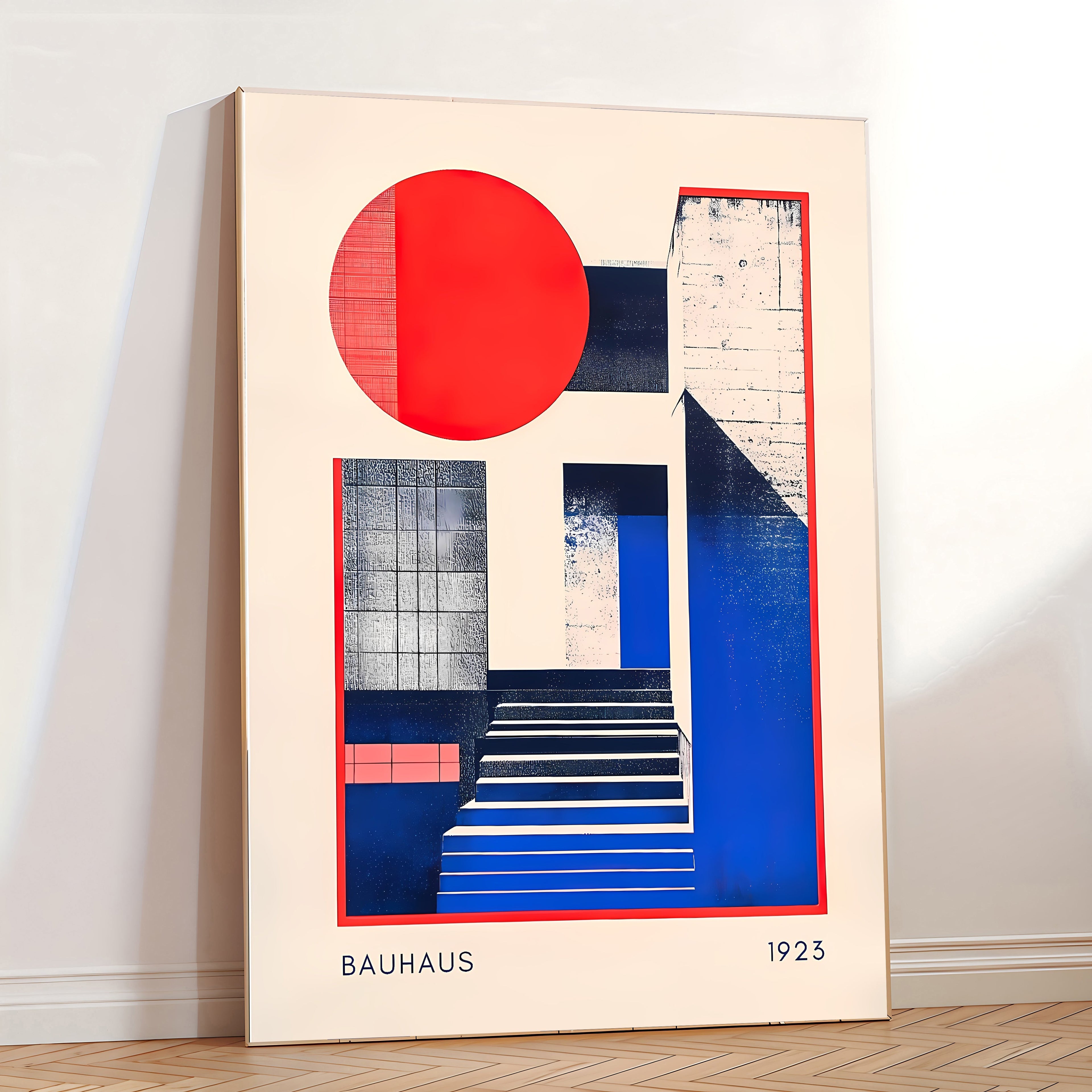 Abstract bauhaus wall art print from 1920s