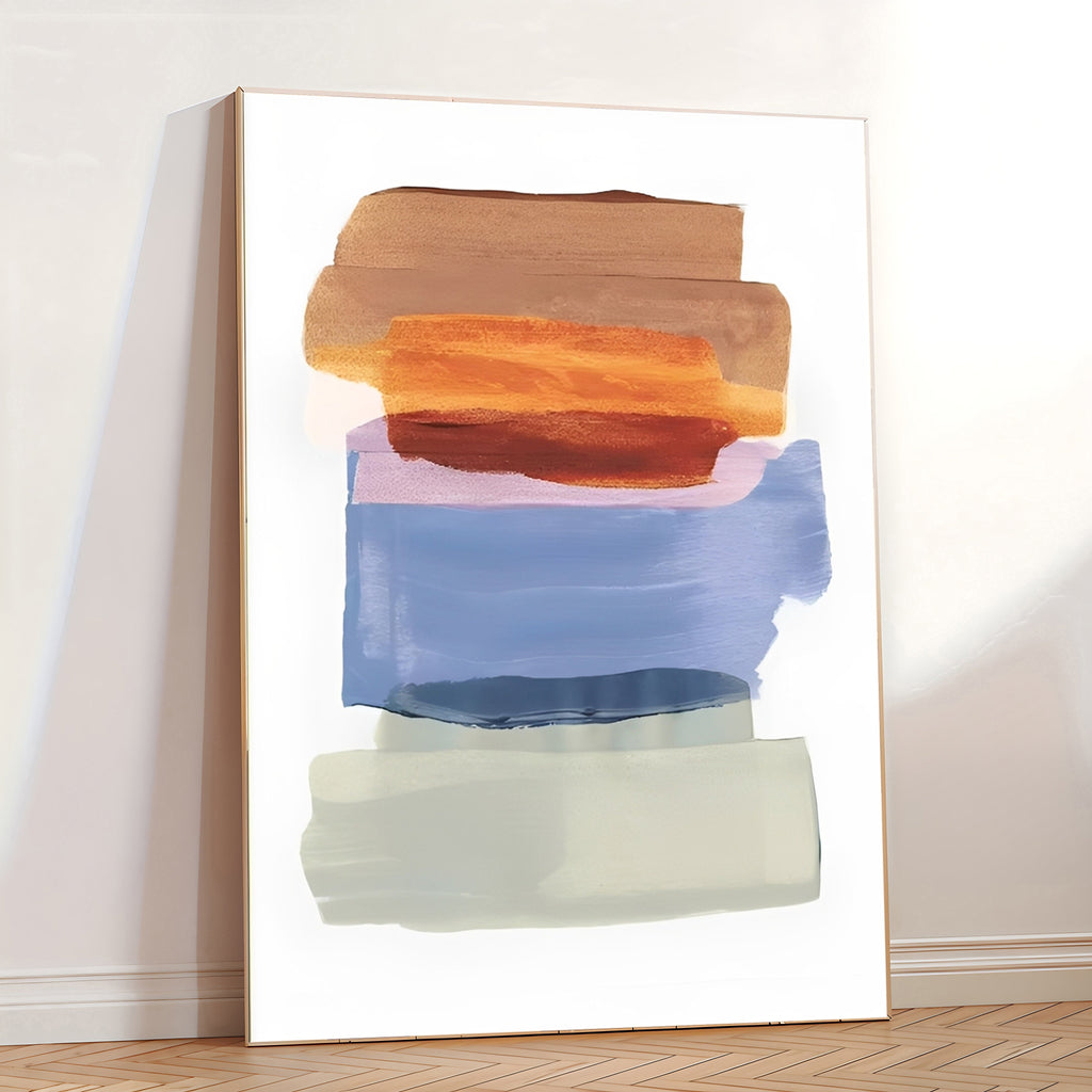 Abstract color block wall art print