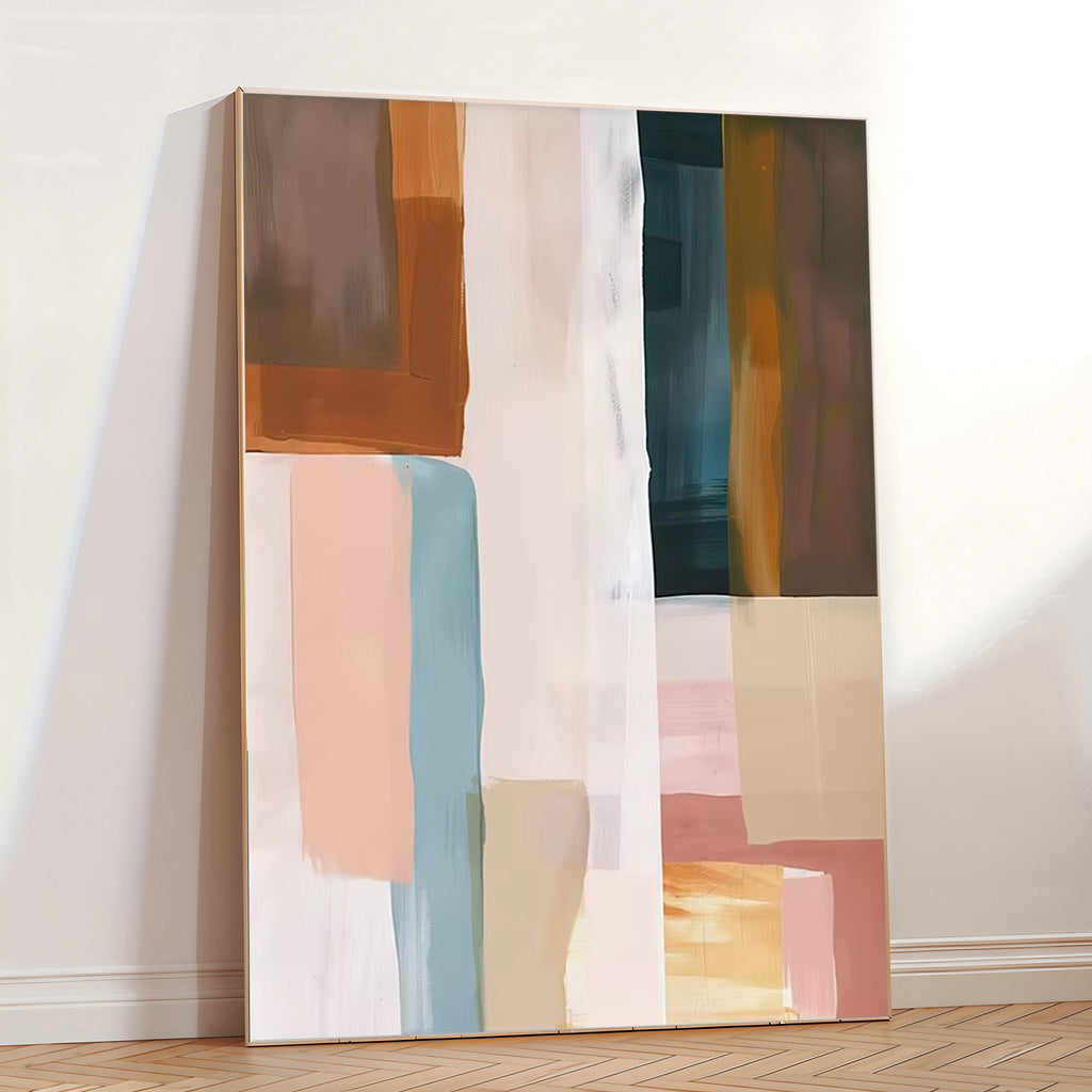 Modern neutral abstract wall art print