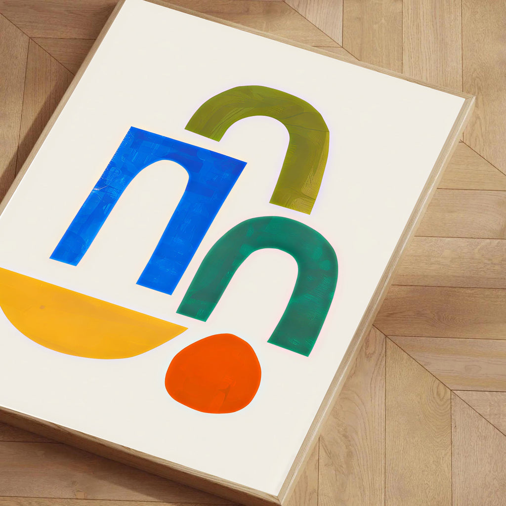 Colorful Minimalist Abstract Wall Art Print