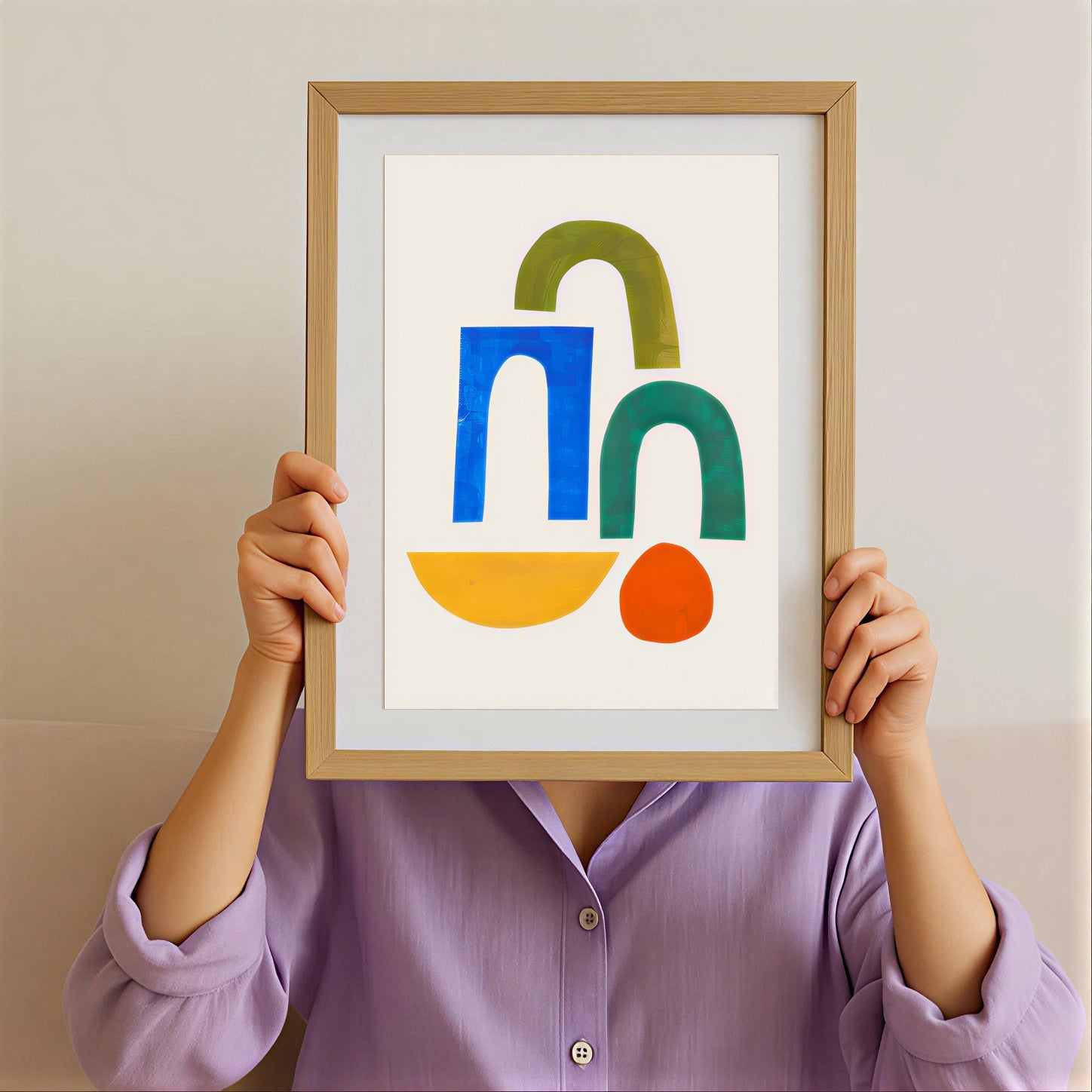 Colorful Minimalist Abstract Wall Art Print