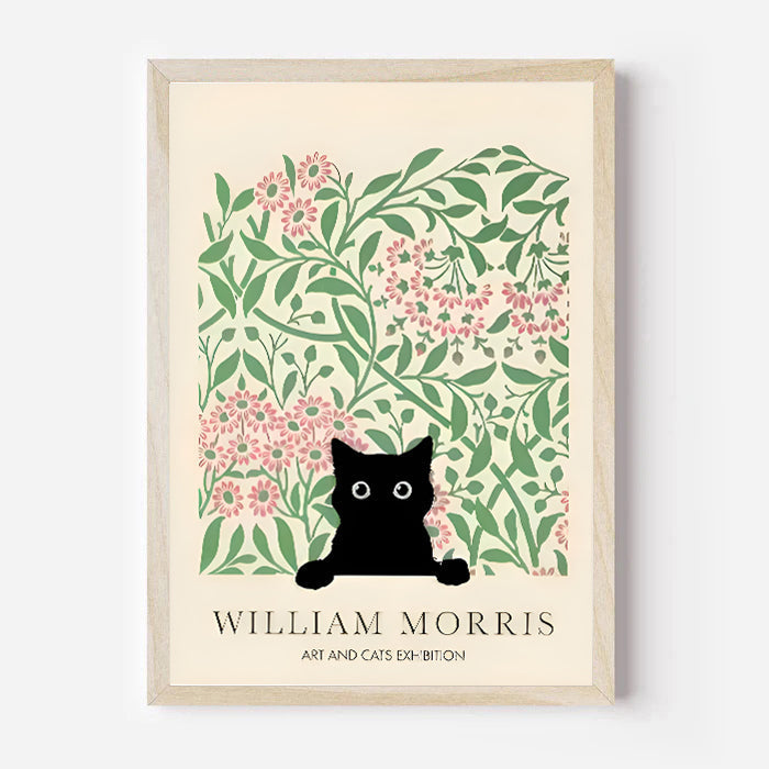 William Morris Black Cat Print