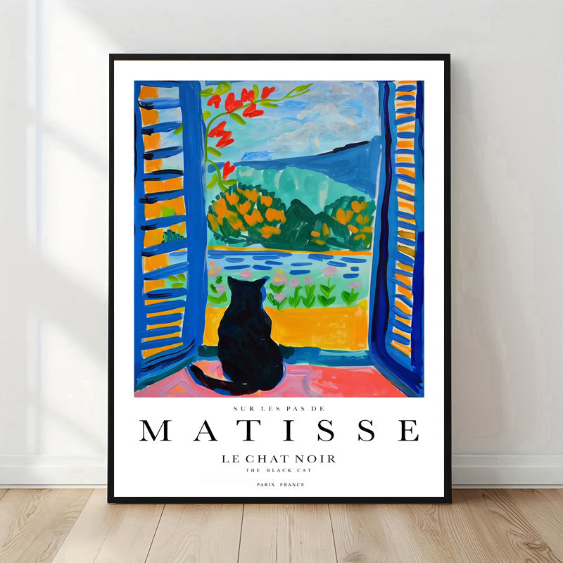 Matisse Inspired Cat Art Print
