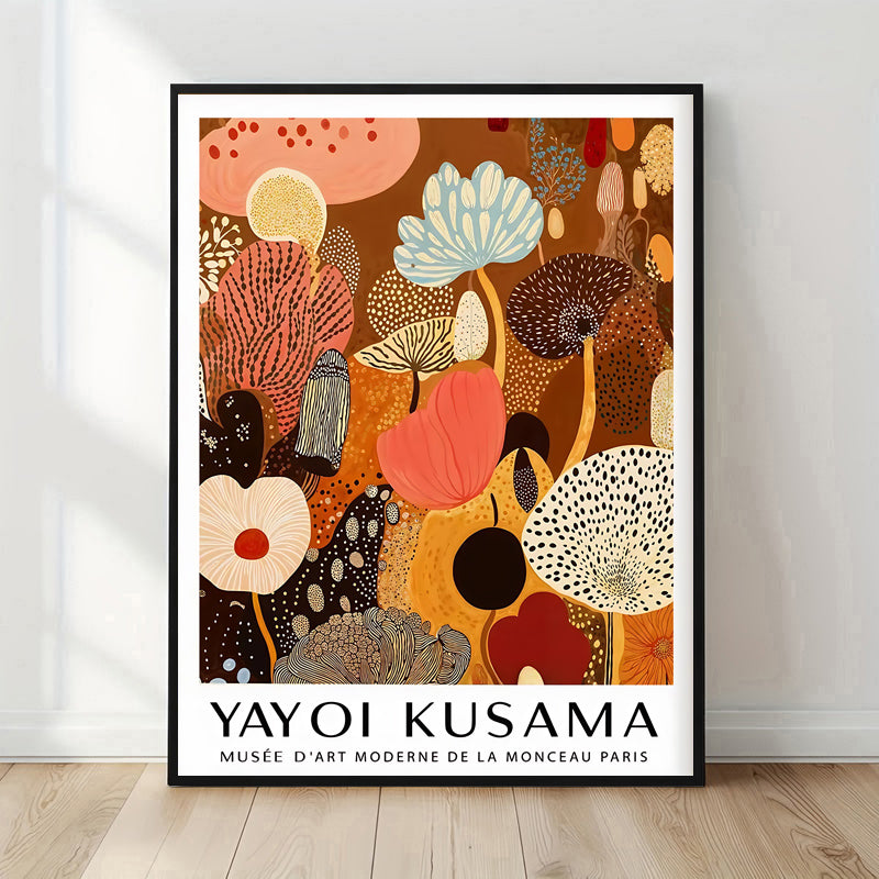 Yayoi Kusama inspired floral art print