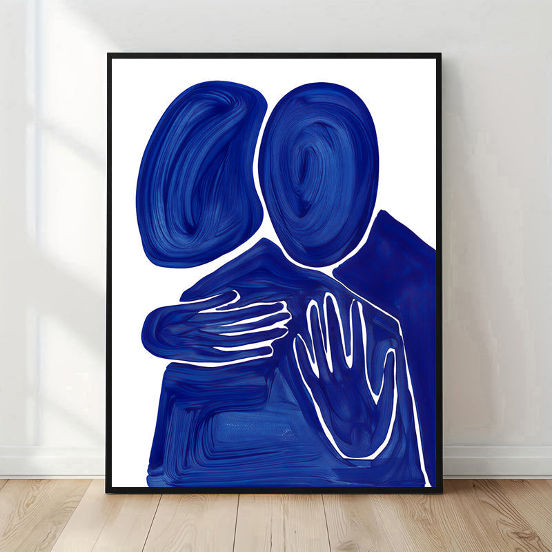 Abstract Blue Embrace Art Print