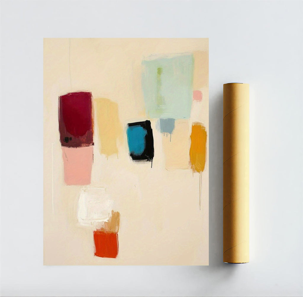 Color Minimalist Abstract Wall Art Print