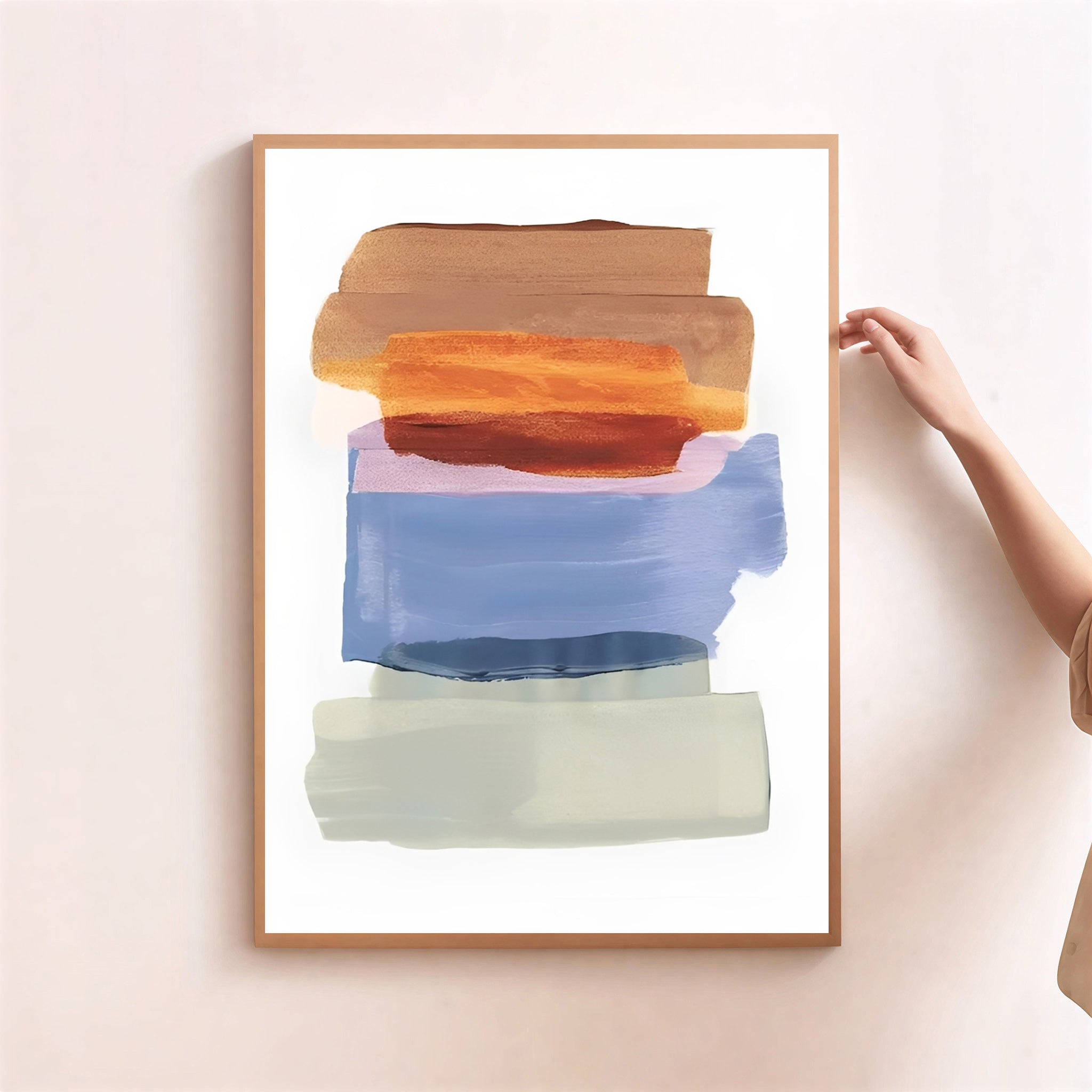 Abstract color block wall art print