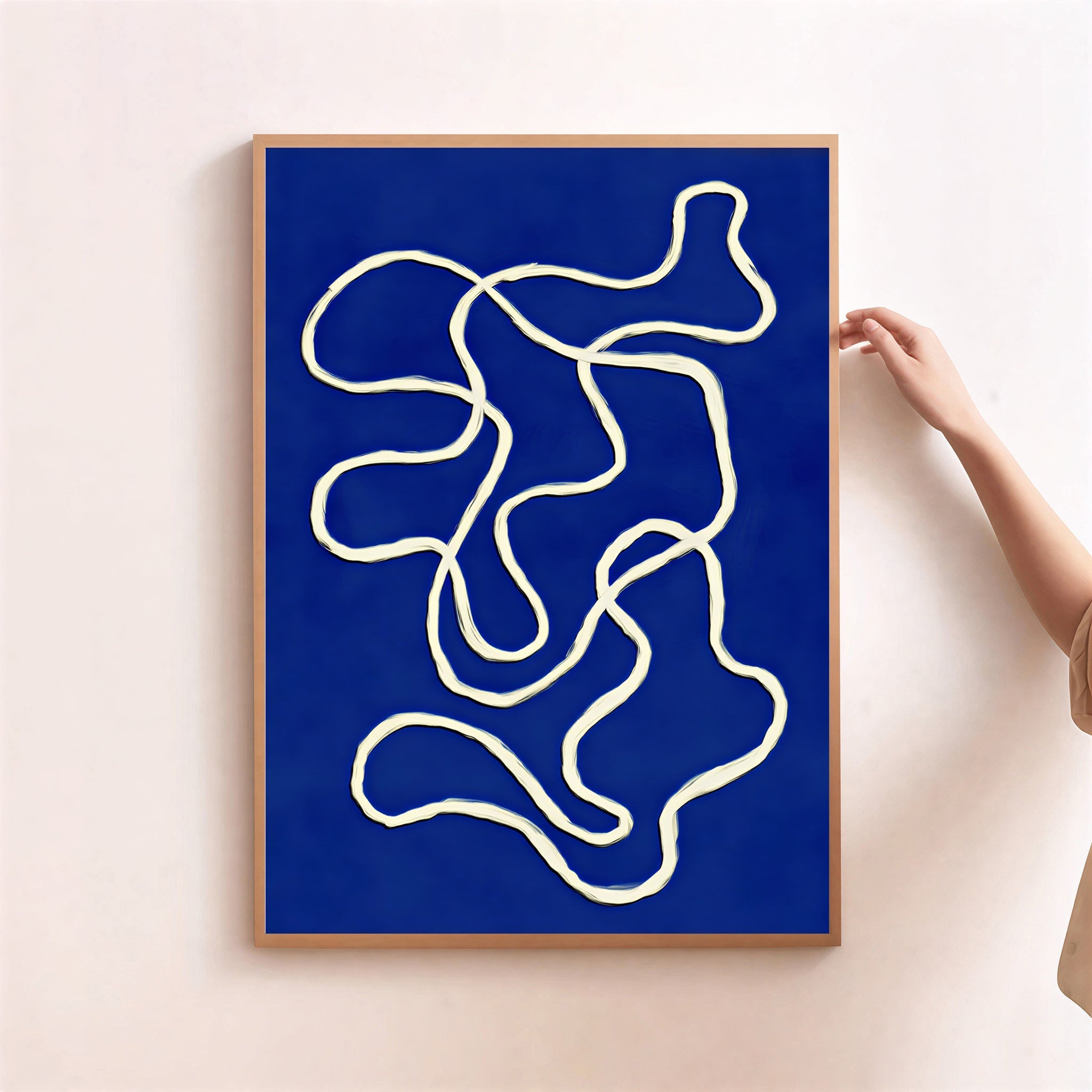 Blue abstract wall art print