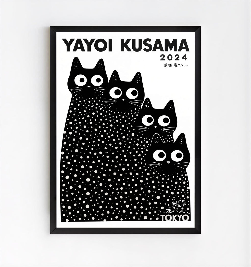 Yayoi Kusama Cats Prints Yayoi Kusama Cats Print