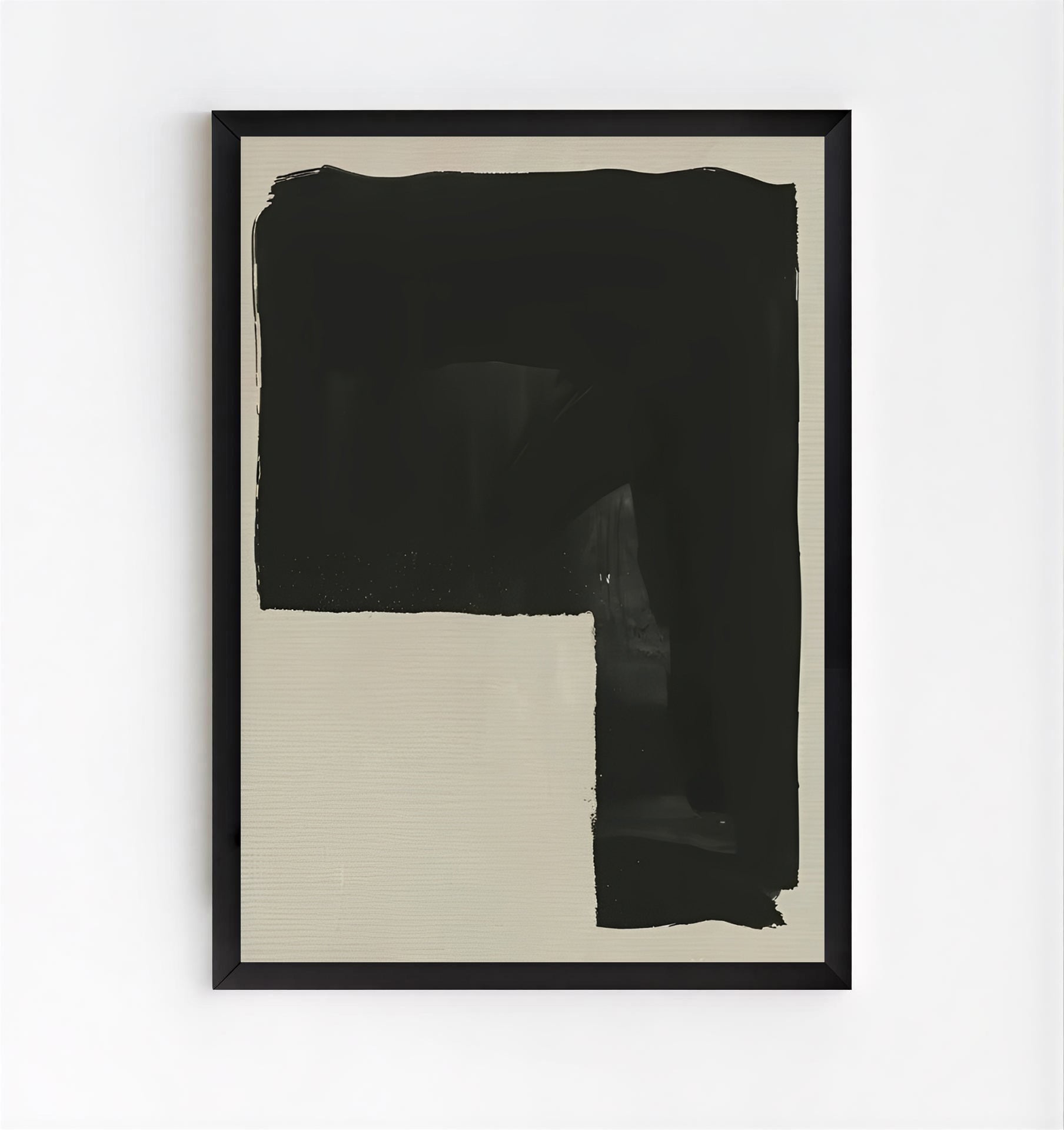 Modern black minimalist abstract wall art print
