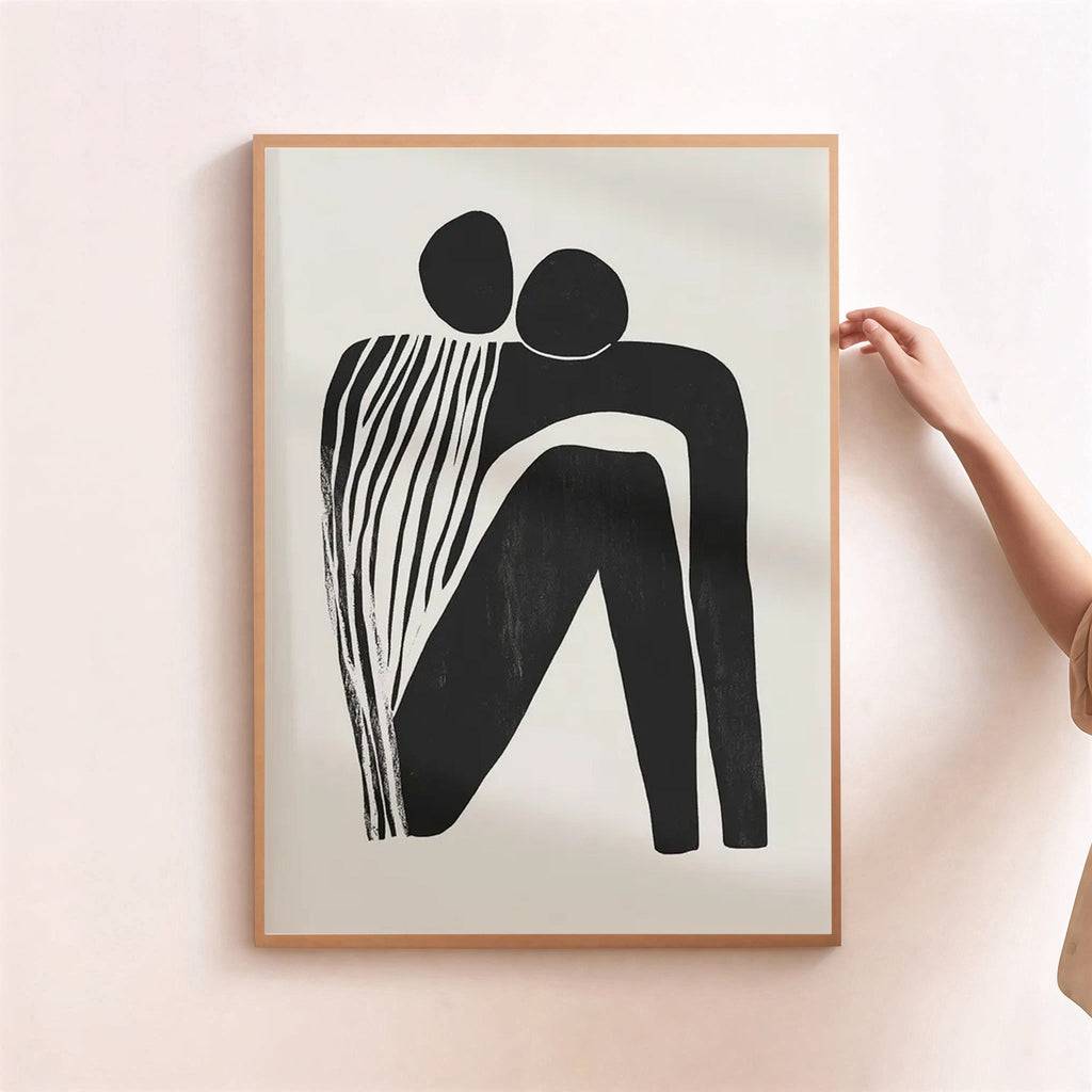 Minimalist Abstract Figure Wall Art Print