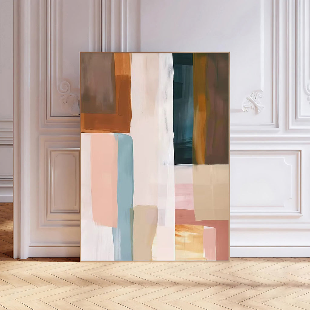Modern neutral abstract wall art print