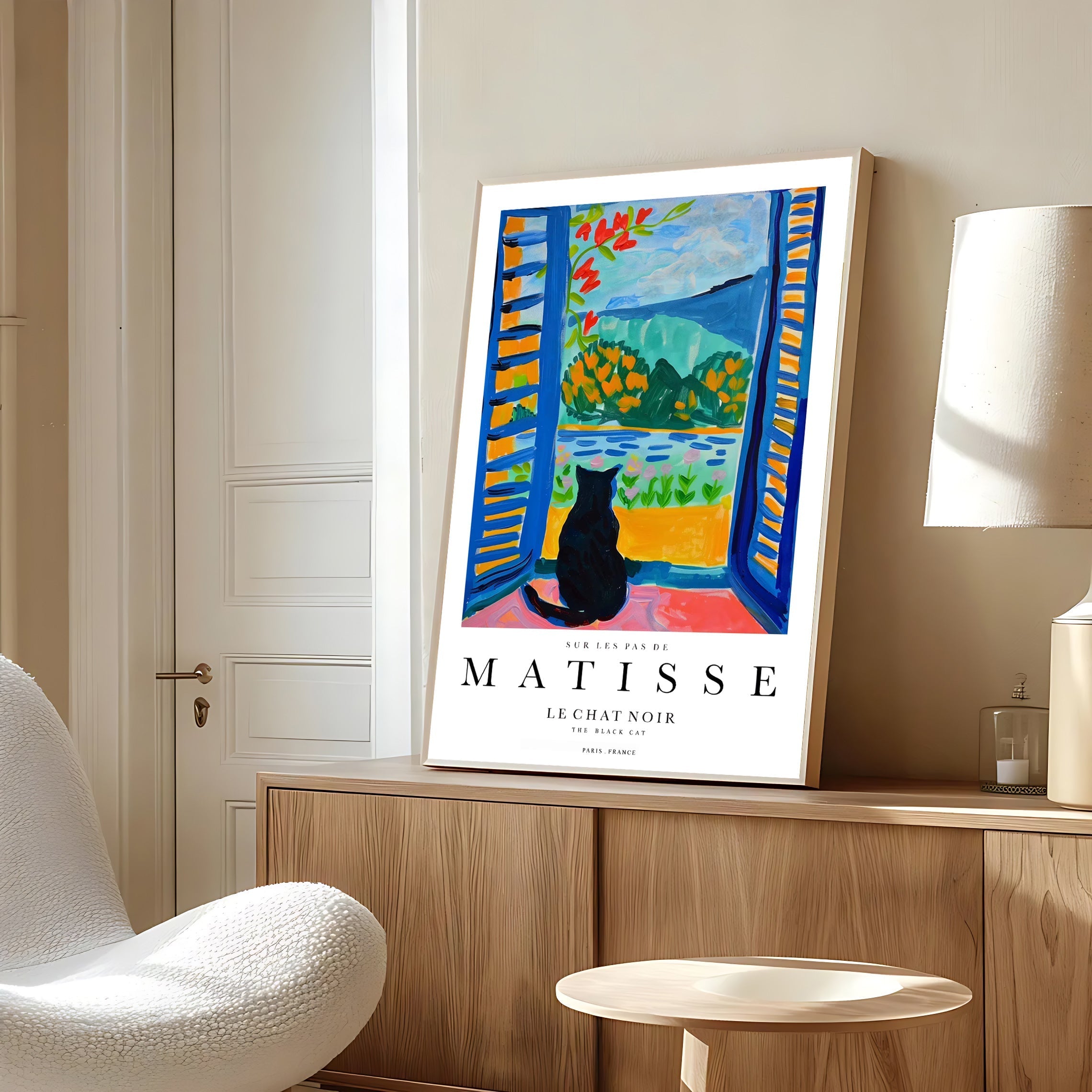 Matisse Inspired Cat Art Print