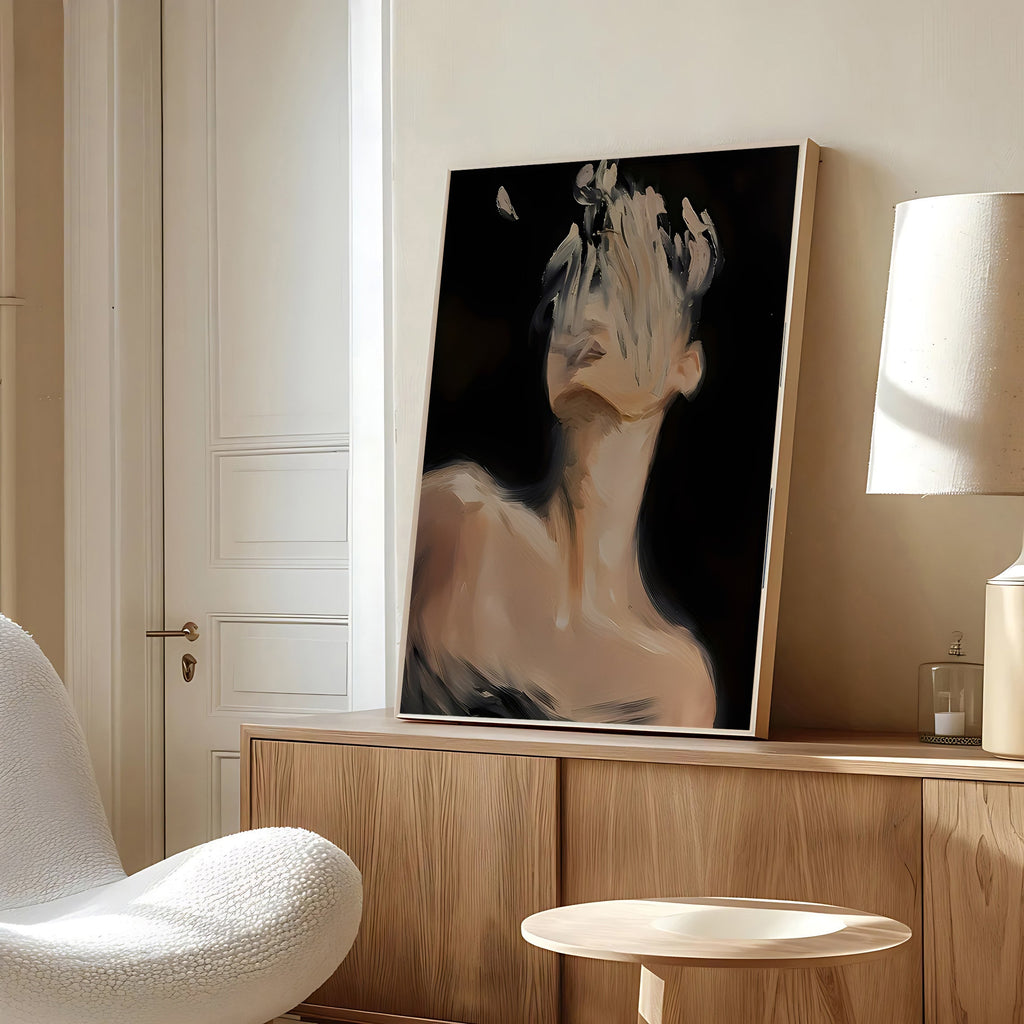Faceless Abstract Portrait Wall Art Print