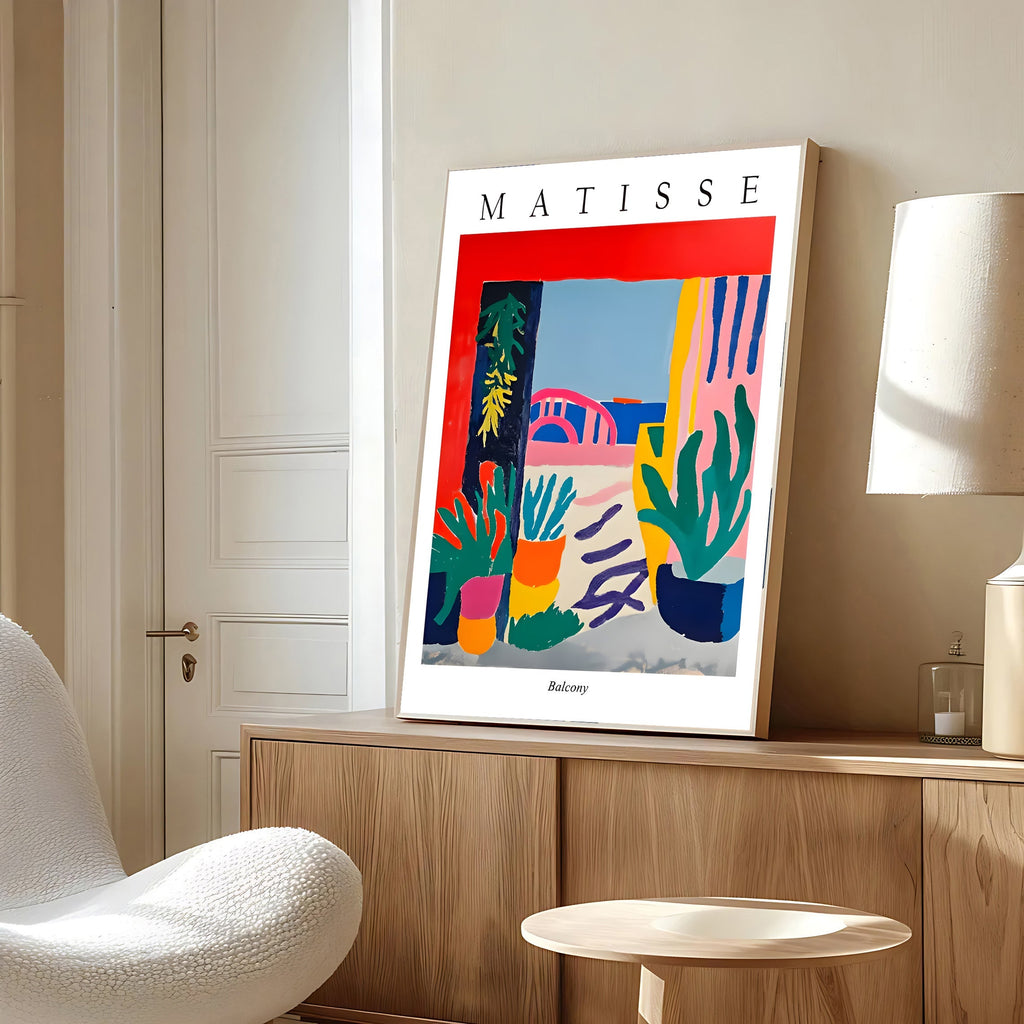 Henri matisse inspired interior plant artwork